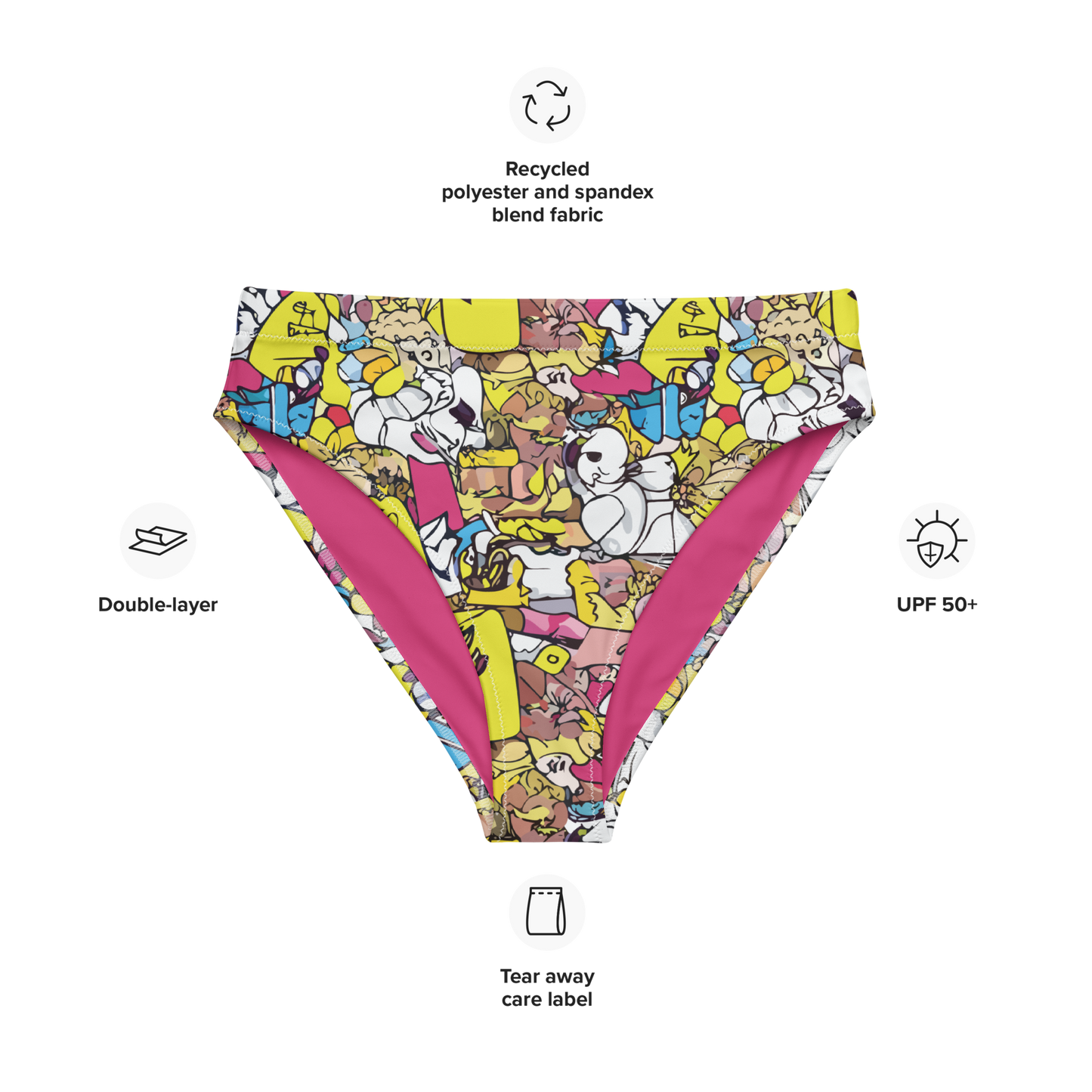 SoCi high-waisted bikini bottom